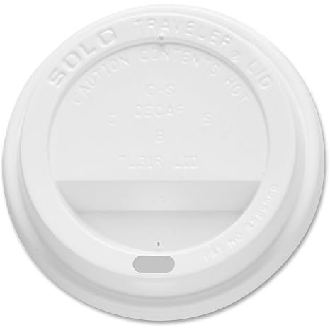 Solo TL38R2-0007 White Traveler Plastic Lid - For Solo Paper Hot Cups (Case of 1000)