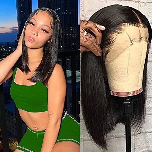13x4 HD Transparent Lace Front Wigs Body Wave Lace Front al Wigs for Black Women Glueless Brazilian Virgin Human Hair Pre Plucked Bleached Knots With Baby Hair Natural Hairline