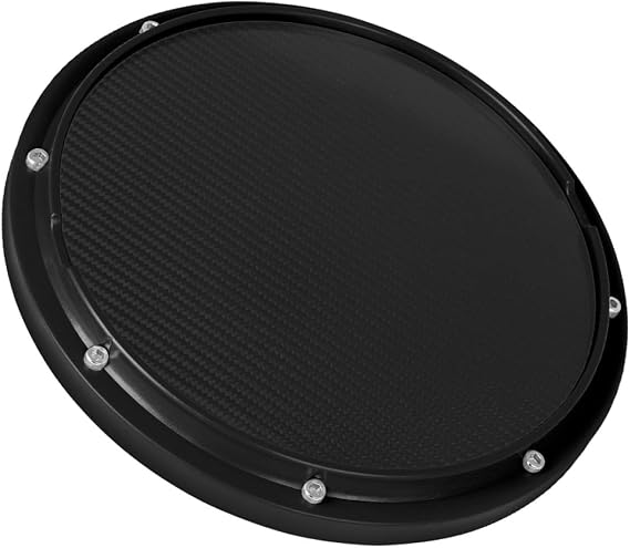 10 Inch Carbon Fiber Drum Pad for Beginners with Metronome, Black Abs Material Convenient Accessory for Practice Drumming and Basic Skills Development