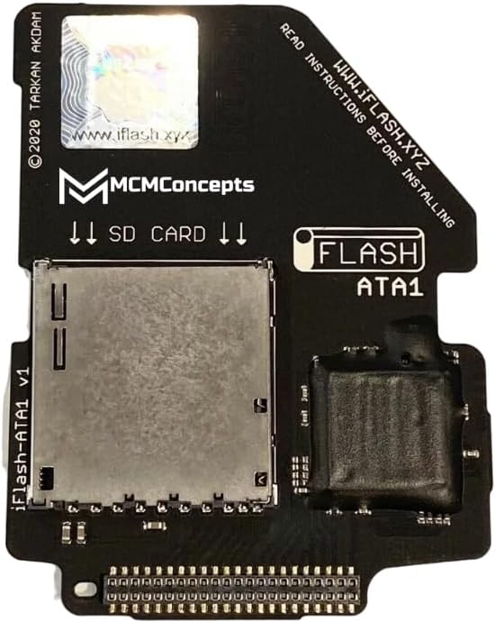 iFlash ATA1 SD Adapter for Apple iPod 4th Gen Photo Mono SD/SDHC/SDXC Card Classic by MCMConcepts
