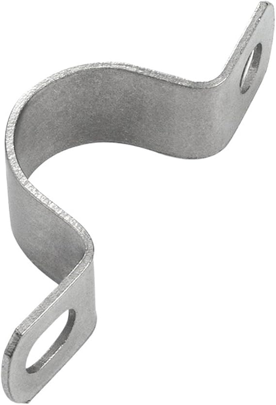 CHATROOM 304 Stainless Steel Thickened U-Shaped,Horseback Pipe Saddle Clamp Buckle Throat Hoop Water Pipe Clamp (Color : Silver, Size : Dia40(2pcs))