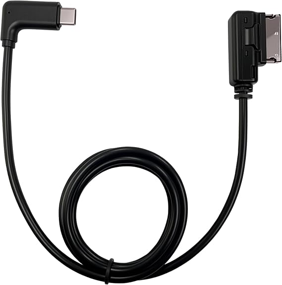 Media Interface Aux Cable with Type C Compatible with Mercedes Benz COMAND-APS NTG4.5 B C E G CLS GLK Class 2011-15 for 17 Pro Max Air 16 16 Pro Max 16e 15 15 Plus 15 Pro Max Android