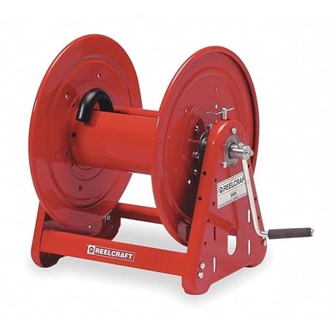 Hand Crank Hose Reel,300 ft,3/8" ID,Red