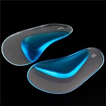 KeyLiving Foot Arc Support, Flat Bottom Belt Orthosis Insoles, Silicone Foot Insoles, Cross Press Support Gel Insoles
