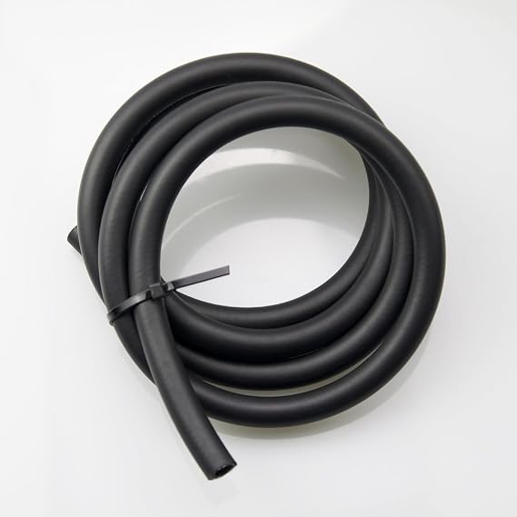 Black -4 AN NBR Push on Hose Fuel Line Compatible with Fuel System, E85, E10, Oils, Ethanol, Lubricants and Coolant (5 feet, AN4, 1/4 ID)