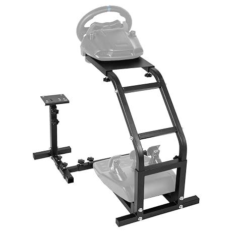 Marada Racing Wheel Stand Adjustable Fit for Logitech G29 G27 G25 G920 G923, for Thrustmaster T300RS TX T500RS Racing wheel, Simulator Stand without Wheel Shifter and Pedals