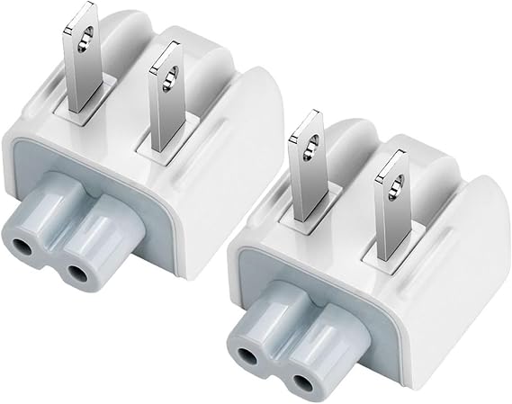Wall Adapter Plug Folding Duck Head,US Standard Plug Duck Head Compatible with Mac Book/Maci Book/Phone/Pod AC Power Adapter (2 -Pack)