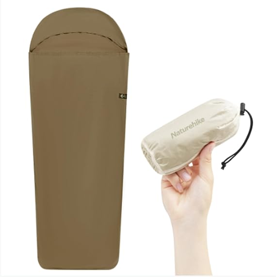 Naturehike 4.5oz Ultralight Sleeping Bag Liner, Washable Travel Sheets for Adults, Soft & Compact Lightweight Sleep Sack Adult for Backpacking, Hotel, Camping, Hostels