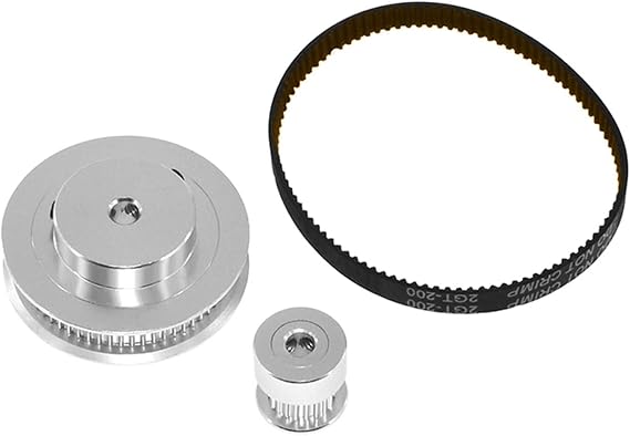 Lnanqing-Synchronous Belt GT2 Timing Belt Wheel 60 Teeth 20 Teeth Reduction Kit Set Transmission Ratio 3:1/1:3 Non-Slip Rubber Timing Belt Width 6mm, Smooth and efficient(20T8-60T8,200mm)