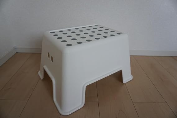 IKEA Bolmen is used as stool non-slip 25 cm 2 colors, plastic, White, 44 x 35 x 25 cm