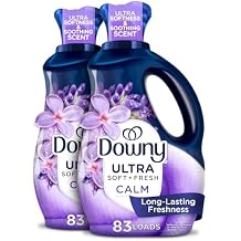 Downy Infusions CALM Liquid Fabric Softener, Soothing Lavender And Vanilla Bean, 56 Fl Oz, Fabric Conditioner For Softness And Scent, Pack of 2