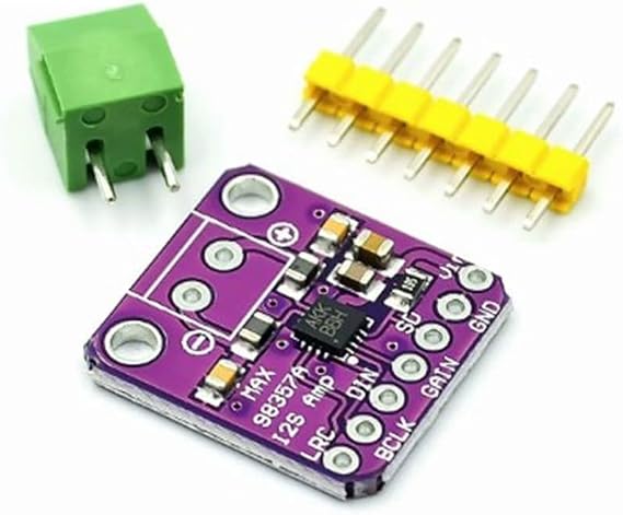 MAX98357 I2S Audio Module Supporting 8kHz to 96kHz Sampling Rates for DIY Audio Interfaces and Audio Engineering Evaluation Boards (Not welded)