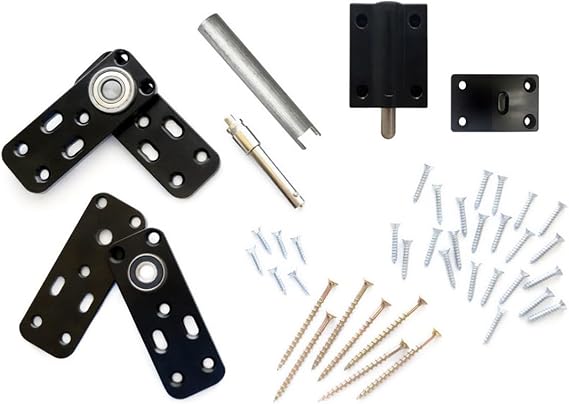 MURPHY DOOR Hidden Hinge Hardware - Easy DIY Hidden Door System, Heavy Duty Swinging Door Hinge for Secret Door or Hidden Door Bookcase, Up to 300 lbs