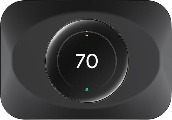 Wall Plate Cover for Google Nest Learning Thermostat (4th Gen)-Black, 1 PK