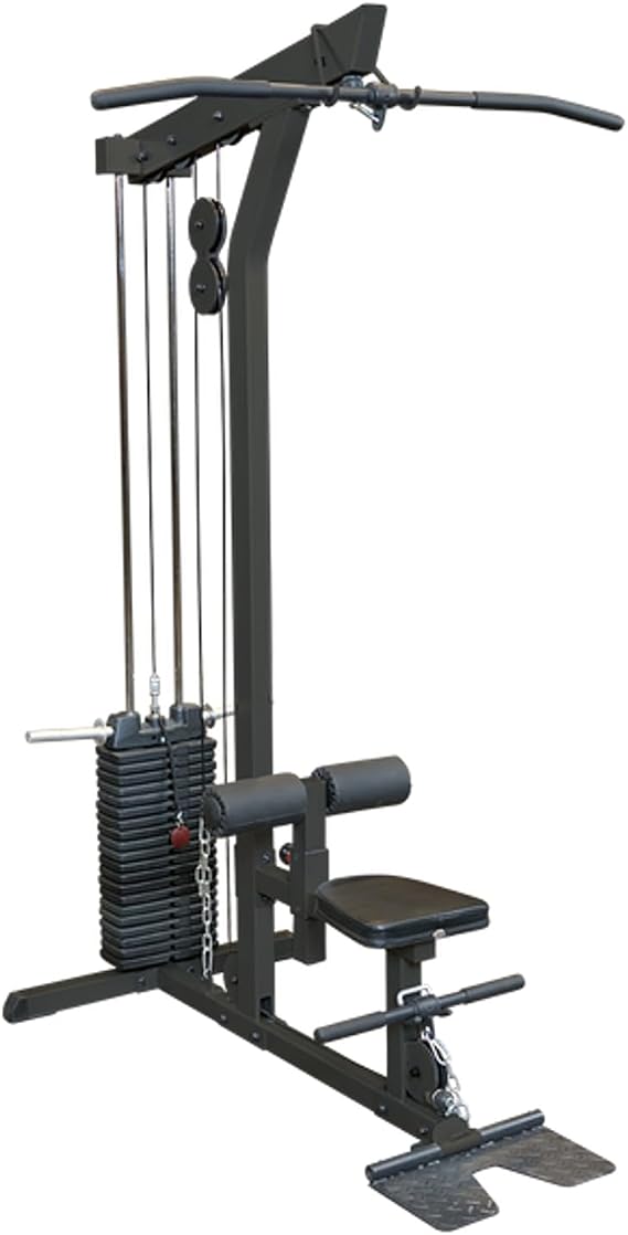 Body-Solid (GLM85B Pro LAT Machine Sculpt a Stronger, Space-Saving and Back Exercise Weight Machine Home Gym Equipment