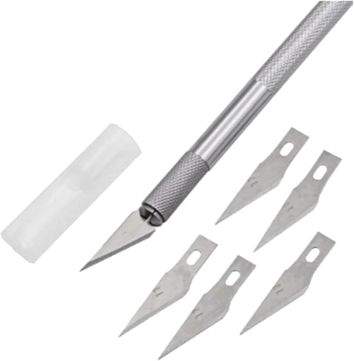 Knife Tasarım Hobi Neşter Kretuar Bıçağı 5 Uç Yedekli Set
