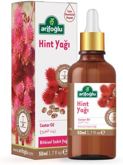 Arifoğlu Hint Yağı Soğuk Sıkım, 50 ml,%100 Saf Castor Oil