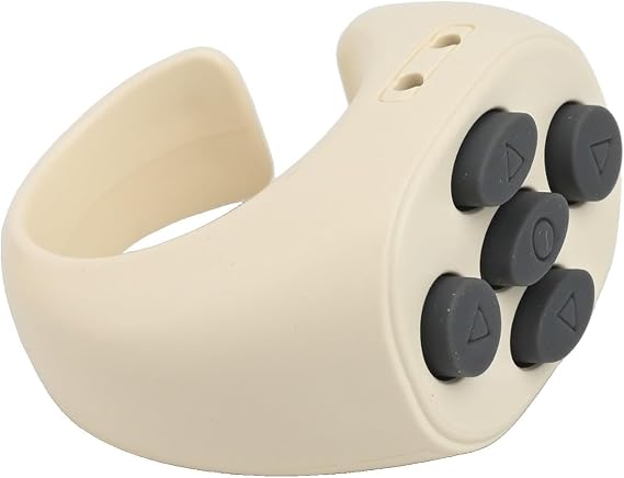 Wireless Remote Control with Scroll for ring and Phone Stand, 2-in-1 Page for turner for iPad for iphone Android, Compact Plastic Clicker for eBook Reading & Video Recording, Black