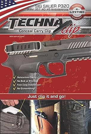 Belt Clip, Fits Sig P320, Right Hand, Black Finish