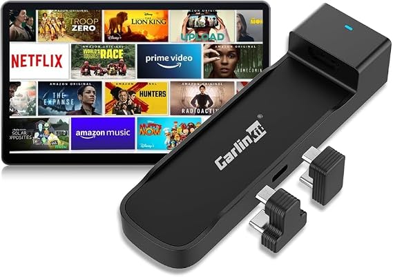 Carlinkit Car TV Mate Wireless Streaming for Wired CarPlay Cars | HDMI for Fire TV Stick,1080P Streaming,Plug & Play,No Extra Power,OTA Upgrade,Works with iPhone iOS 10& Android 11+