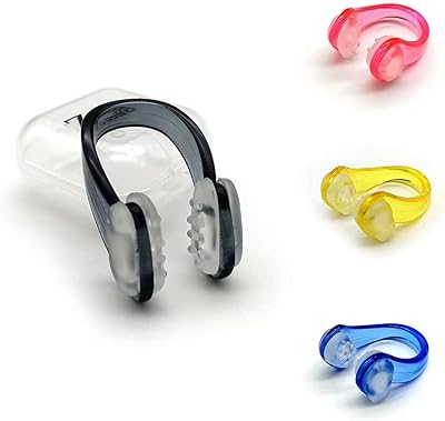 Zooshine Set of 4 Waterproof Anti-Slip Swimming Nose Clips Nose Plugs for Swimming Swimming Nose Clips for Adults Kids