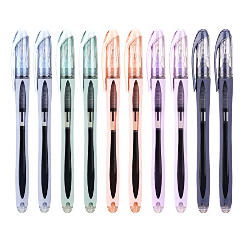 WRITECH Liquid Ink Rollerball Pens: 0.5mm Black Extra Fine Point Needle Tip Journaling Pens,10 Pack