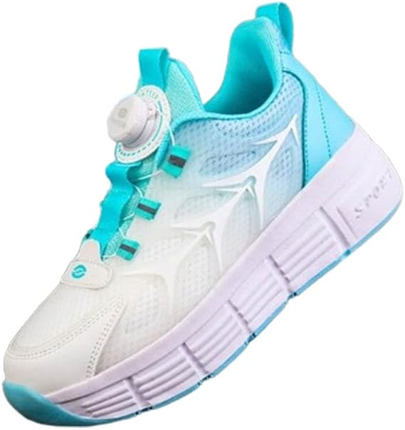 Roller Skating 2-Way Sneakers, Roller Shoes, Junior, Kids, Adults, Gradation, Roller Sneakers, 2 Wheels, Inline Shoes, Girls, Boys, Inline Skating, Breathable, Exercise, Athletic Shoes