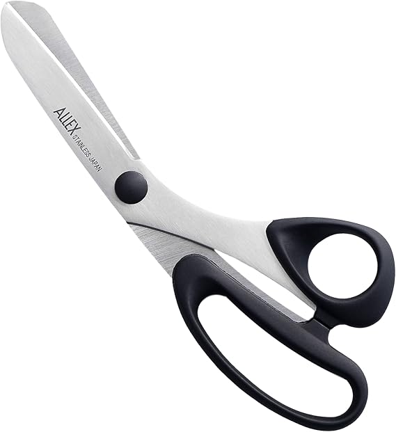 ALLEX Cardboard Scissors Heavy Duty 8" Japanese Stainless Steel Blade, Large Craft Scissors for Corrugated Cardboard, Cardstock, Chipboard, Made in JAPAN