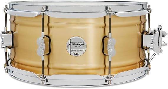 Concept Series 1.2mm Natural Satin Brushed Brass 6.5x14 in. Snare Drum