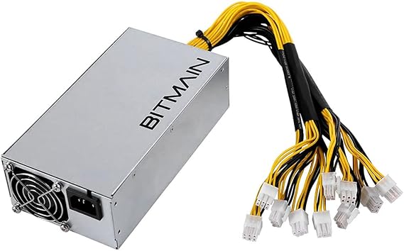 APW7 1800W Power Supply Mining PSU for Bitmain Antminer S9/L3+/A6/A7/R4/S7/E9 with 10X PCI-E 6Pin Connectors