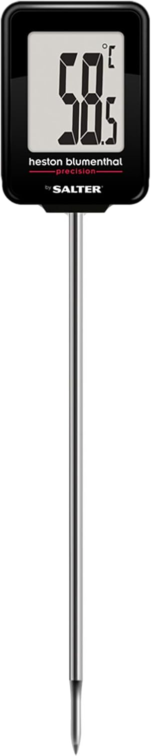 Heston Blumenthal Precision by Salter Instant Read Digital Meat Thermometer – Instant Read Food Temperature Probe for Air Fryers, Cooking, Oven, BBQ, Jam & Deep Frying, 0.1°C Precision, 200°C to -45°C