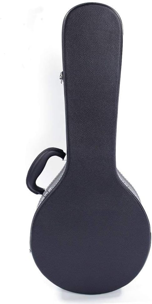 Glarry Mandolin Hard Shell Case A-Style Microgroove Pattern Deluxe Leather Portable Mandolin Case