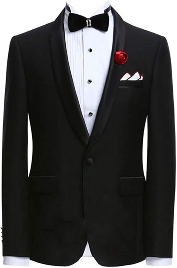Premium Formal Shawl Lapel Slim Fit Tuxedo Prom Wedding Groom Suits Blazers Jacket Coat