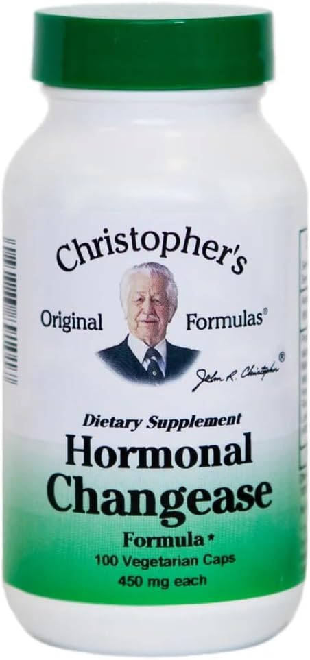 Christopher's Original Formulas Hormonal Changease Formula 450 mg 100 Vegetarian Capsules Herbal Menopause Support