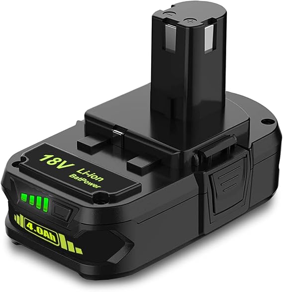 BatPower 4.0Ah 18V Battery Replacement Compatible with Ryobi 18 Volt Cordless Tools, High Performance Compact Battery Pack for 18V Drills, Impact Drivers and Fans (1 Pack)