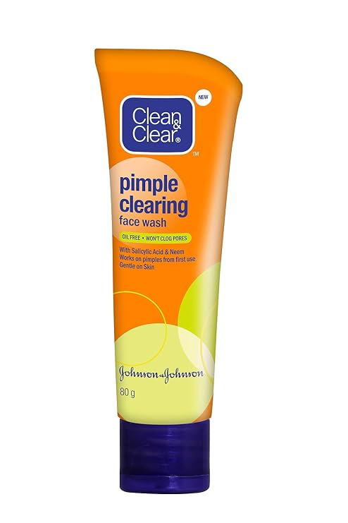 Clean & Clear Pimple Clearing Face Wash, 80g