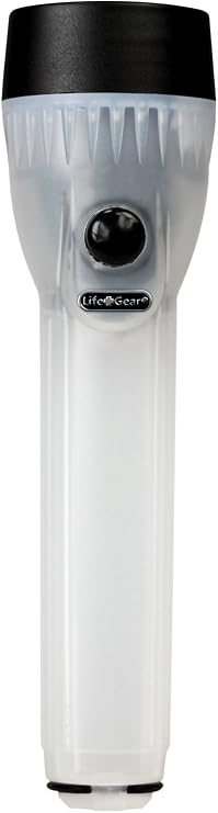 Life Gear LG127 LED Mini Glow Flashlight with Storage, White/Red