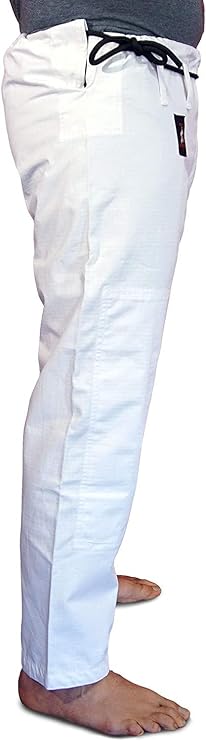 BJJ Gi Pants -Brazilian jiu jitsu MMA Martial Arts Adult Uniform White,Blue or Black Draw String Gi Pants