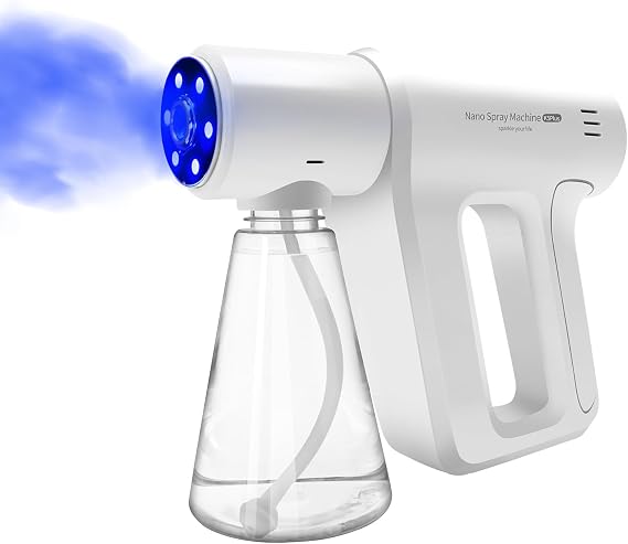 Atomizer Sprayer,Rechargeable ULV Nano Sprayer with Blue Light,Electrostatic ULV Atomizer Sprayer,Electrostatic Portable Sprayer Sprayer