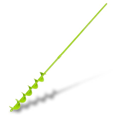 TCBWFY 2x32 Inch Auger Drill Bit for Planting - Long Handle Easy Planter Garden Auger - Bulb & Bedding Plant Augers - Post Hole Digger for 3/8Hex Drive Drill