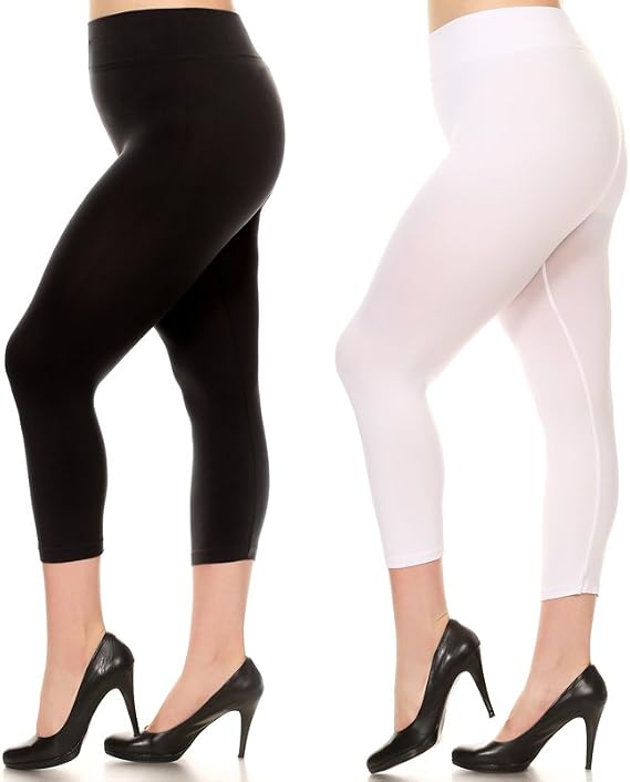 ICONOFLASH Women's Solid Color Seamless Capri Leggings