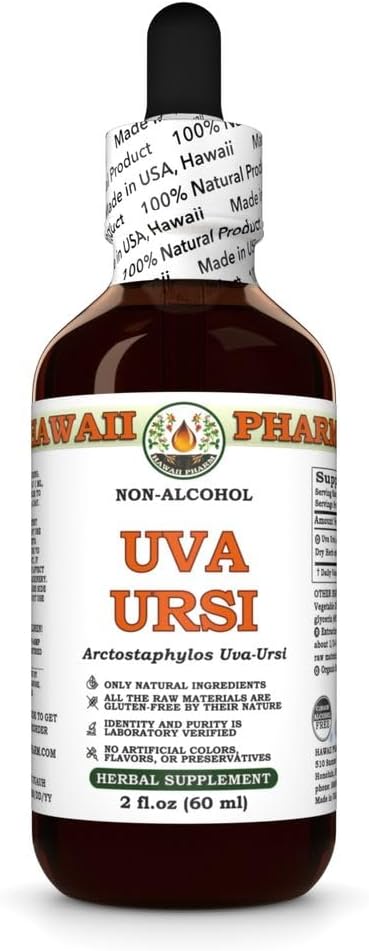 Hawaii Pharm Uva Ursi Herb Alcohol-Free Extract, 2 fl oz