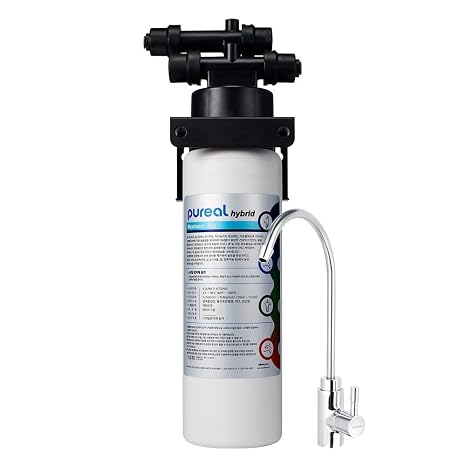 Pureal Maxtream Hybrid Under The Sink Filter System with Faucet, Commercial UTS Water Purifier for Scale & Lead & Chlorine
