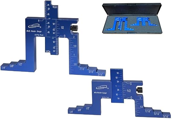 iGaging Router Table Depth Gauge Adjustable Set of 2