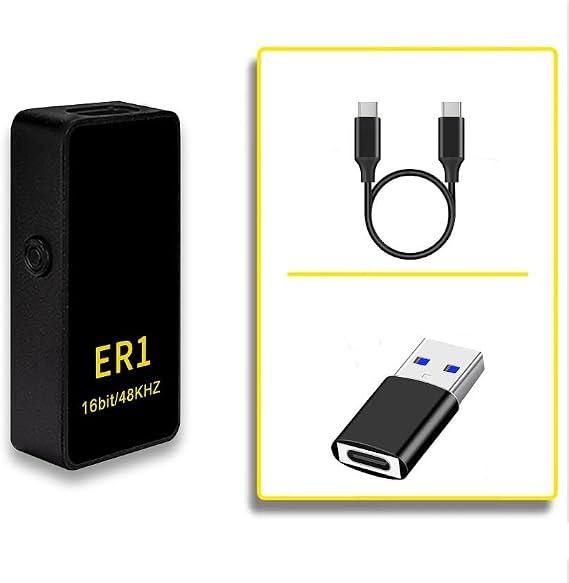 HiFi Audio Decoder Amplifier, Portable USB DAC Headphone Amp with 48kHz/16bit & 120dB, 3.5mm/4.4mm Balanced Output for Smartphone, PC, HiFi Earphones