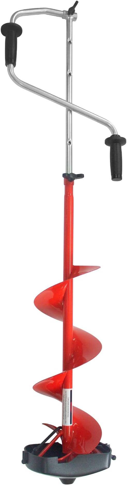 THUNDERBAY Hand Ice Fishing Auger with Dual Curved Blades, 4-8 Inch