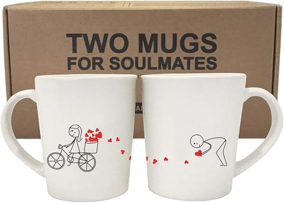 BoldLoft All My Love for You Couple Coffee Mugs - Romantic Gifts for Him, Boyfriend, Husband, Valentines, Anniversary, Bridal Shower, Christmas, His and Hers Love Mugs for Couples