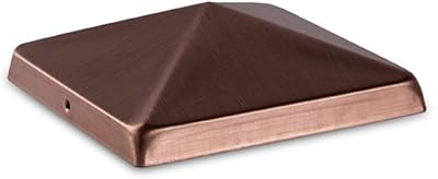 Woodway Copper Crown Post Cap, fits 3.5 Post, in Premium Copper, Pack of 24