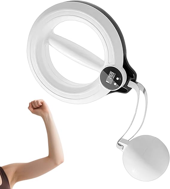 Forearm Exerciser 3 Modes LED Display Upper Body Muscle Training | 360 Rotatable Arm Trainer Chest Workout Home Gym Workout Accessories Upper Body for Men, Women, Home, Gym, Office, Travel