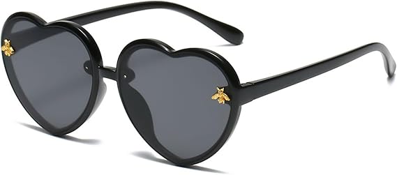 Kids Heart Sunglasses Heart Shaped Sunglasses Cute Kids Eyewear for Pool Beach Outdoor Age 3-10 Years